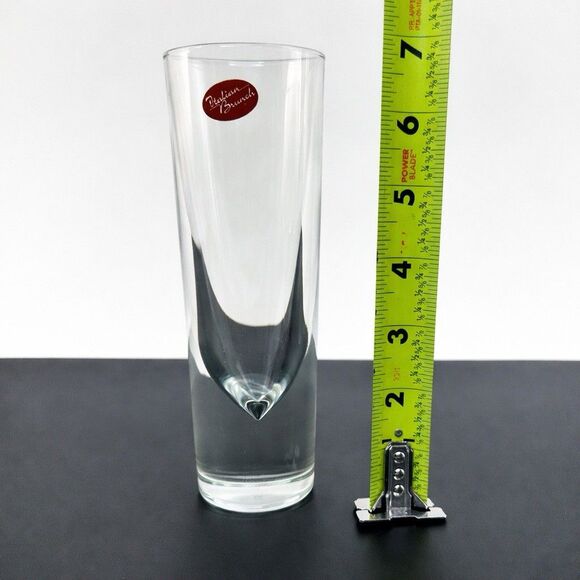 Vintage Italian Glasses Set of 6 Mid Century Modern Barware Bullet Heavy Glass - Picture 6 of 7